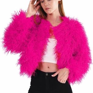 Vibrant Pink Fuzzy Jacket